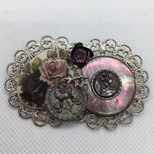 Handmade Vintage Button Pin